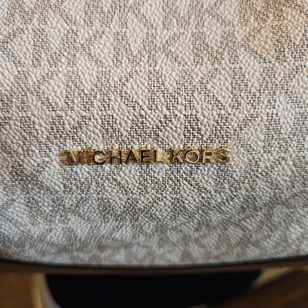 Michael Kors White and Brown Women's Bag